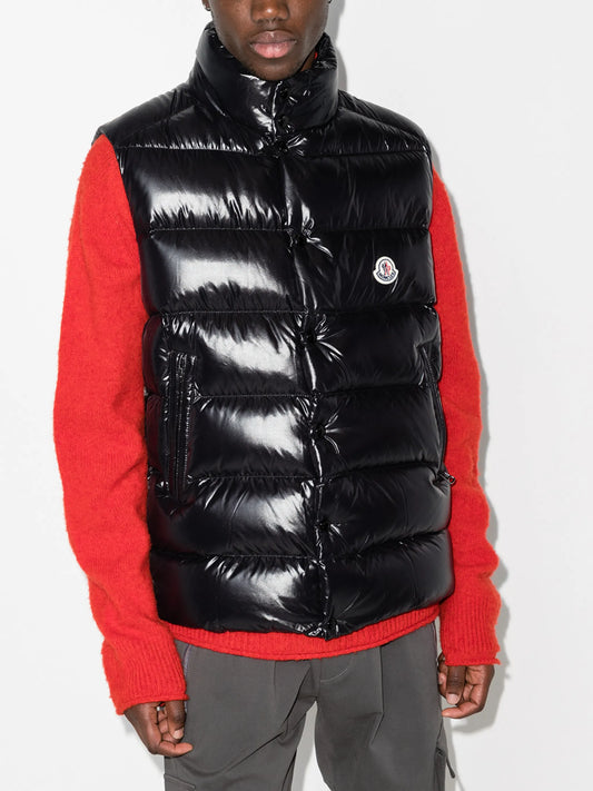 Moncler gilet matelassé Tibb à patch logo