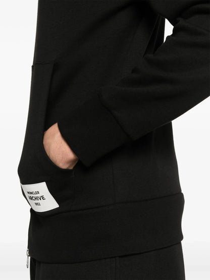 Moncler hoodie zippé à logo appliqué