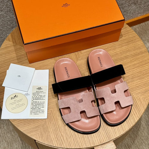 Sandales Chypre Hermès Rose & Noir