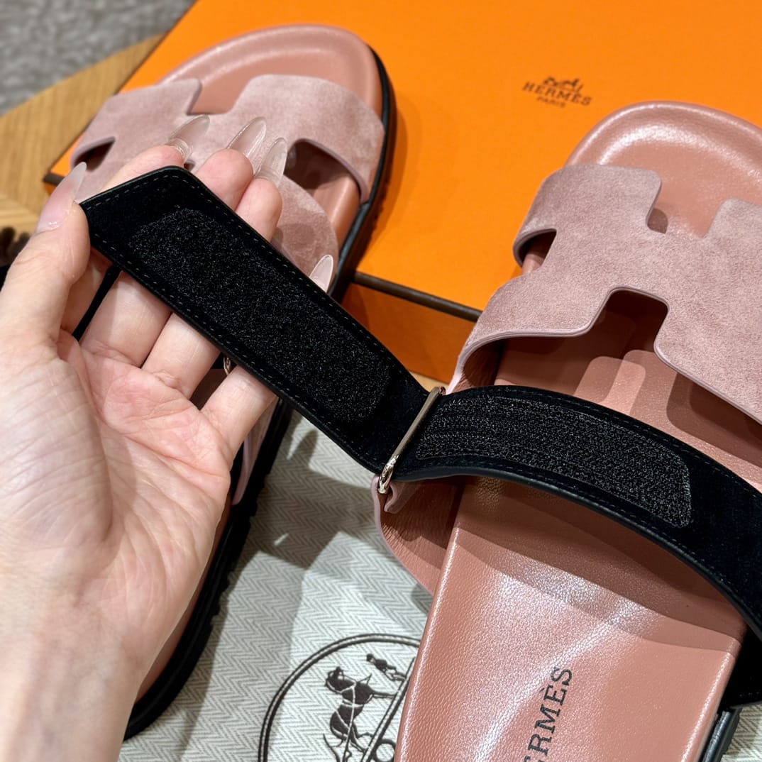 Sandales Chypre Hermès Rose & Noir