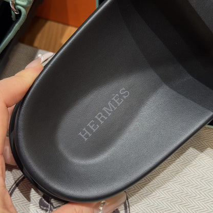 Sandales Chypre Hermès Bleu Caïman