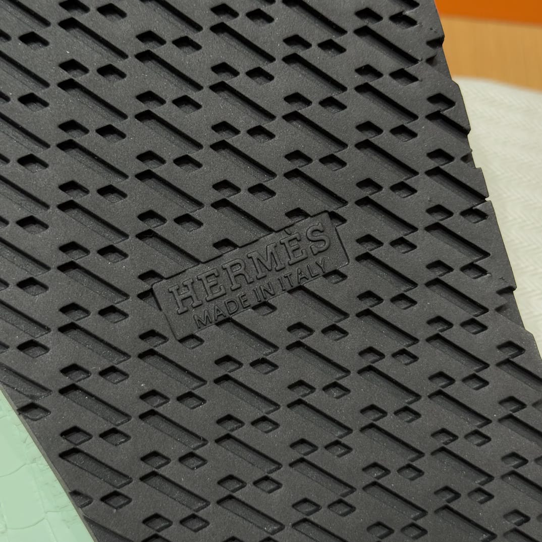 Sandales Chypre Hermès Bleu Caïman