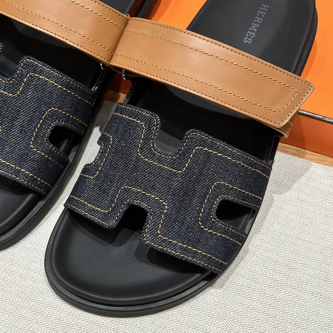Sandales Chypre Hermès Jean & Camel