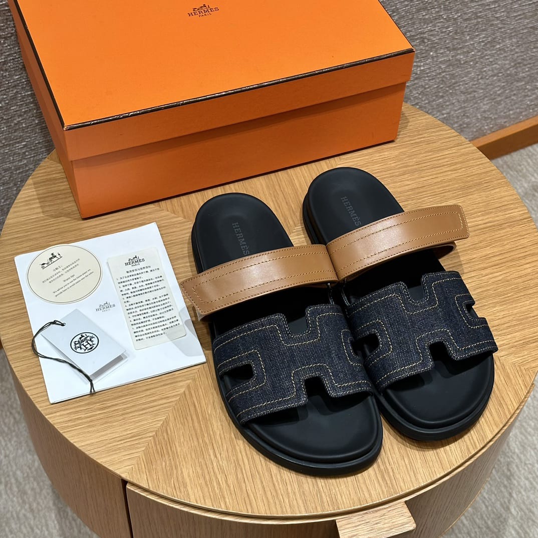 Sandales Chypre Hermès Jean & Camel